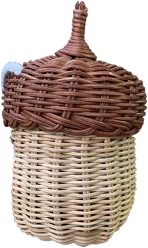Unomor Basket Shaped Boys and Girls Pouch Rattan Storage Bag Mini Cross Body Bag Photo Prop for Boy Girl