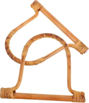 Uonlytech DIY Decorative Bag Handles Pack Rattan Handles for Handbag Grip Rustic Style for Purse Making Comfortable Ergonomics