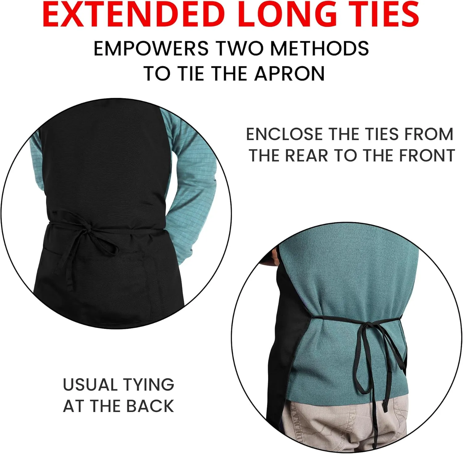 Utopia Kitchen 10 Pack Bib Apron Adjustable with 2 Pockets, Water and Oil Resistant, Cooking Kitchen Chef Apron for Women Men