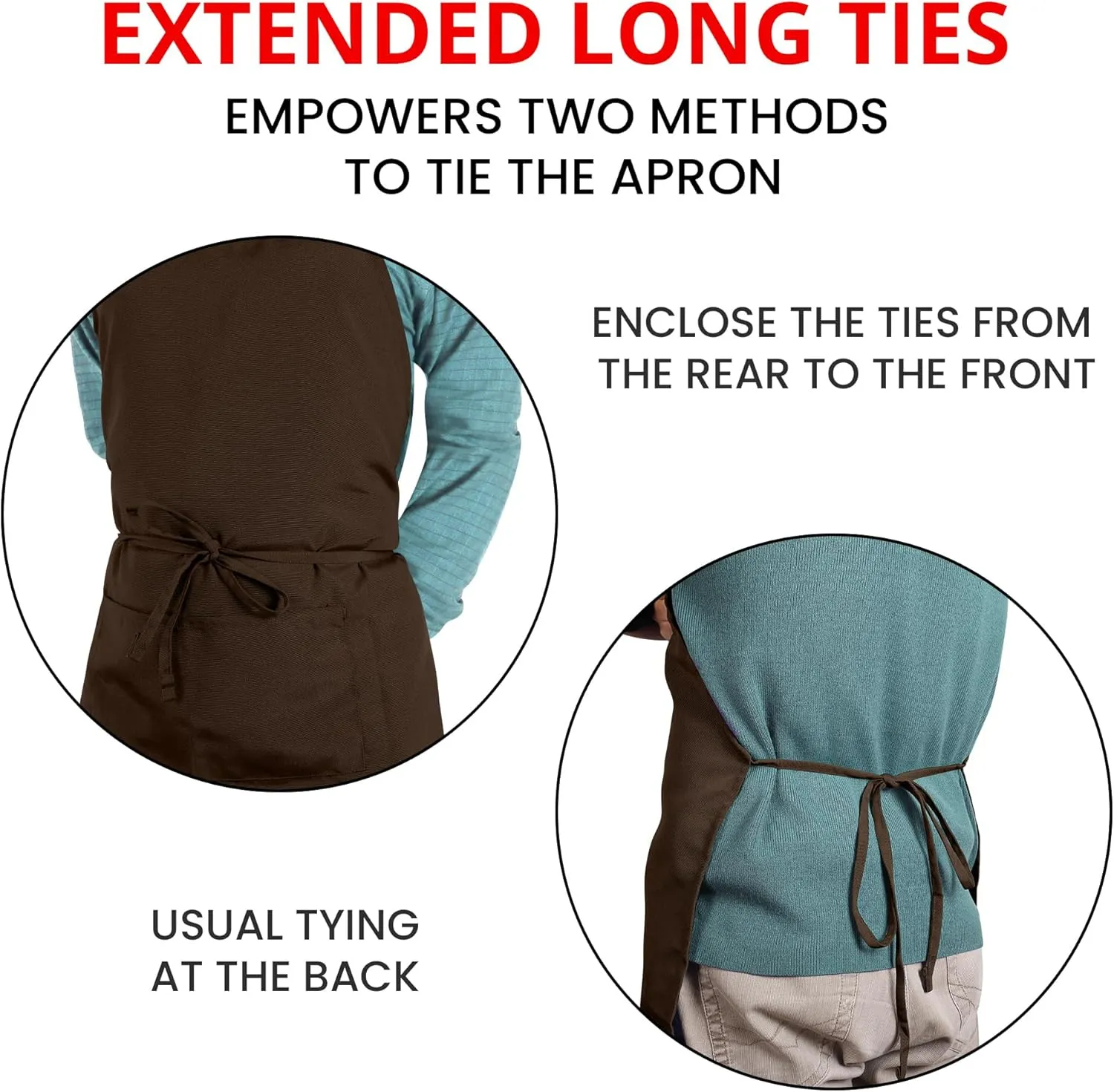Utopia Kitchen 10 Pack Bib Apron Adjustable with 2 Pockets, Water and Oil Resistant, Cooking Kitchen Chef Apron for Women Men
