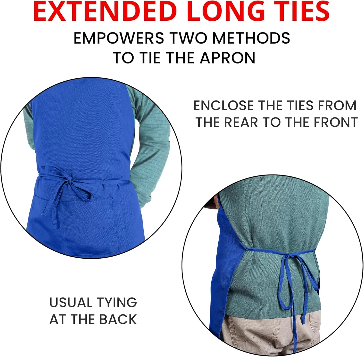Utopia Kitchen 10 Pack Bib Apron Adjustable with 2 Pockets, Water and Oil Resistant, Cooking Kitchen Chef Apron for Women Men