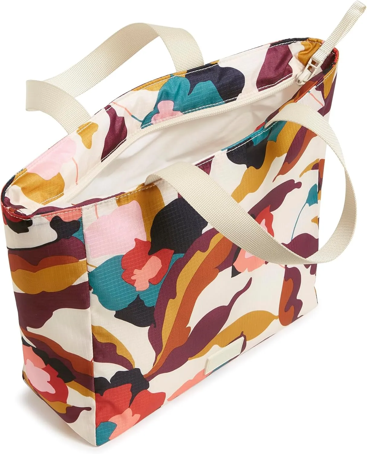 Vera Bradley Ripstop Tote Lunch Bag, Immersed Blooms Jewel