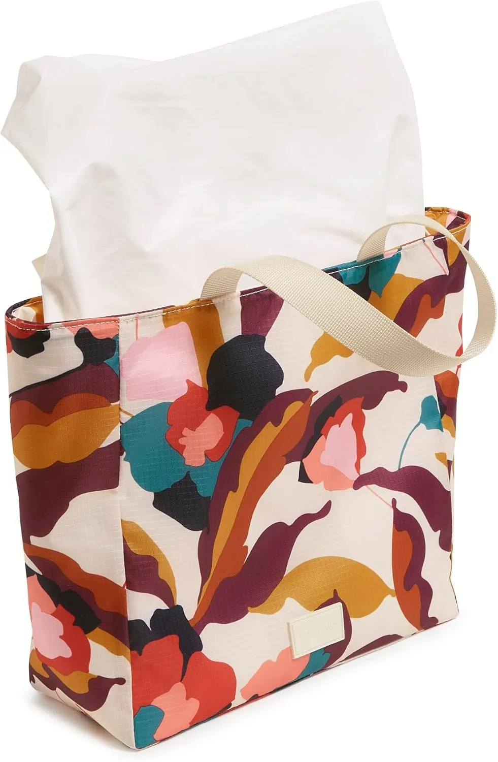 Vera Bradley Ripstop Tote Lunch Bag, Immersed Blooms Jewel