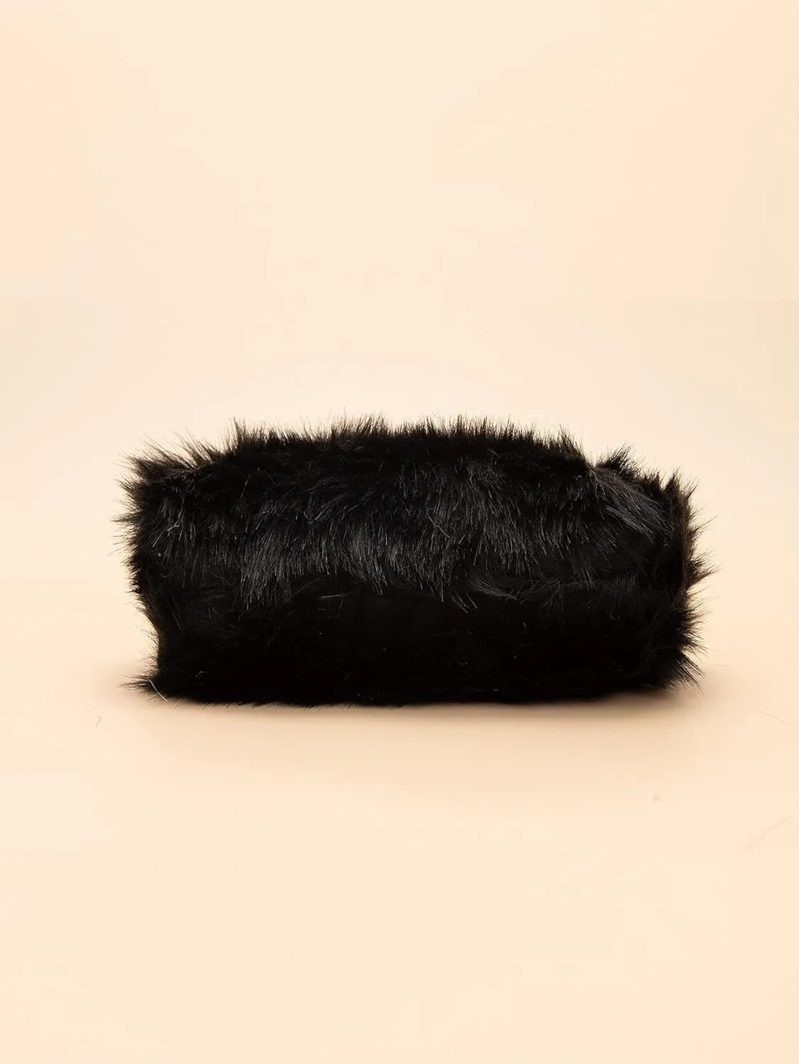 Verdusa Women's Faux Fox Fur Purse Fuzzy One Shoulder Small Square Chain Handbags