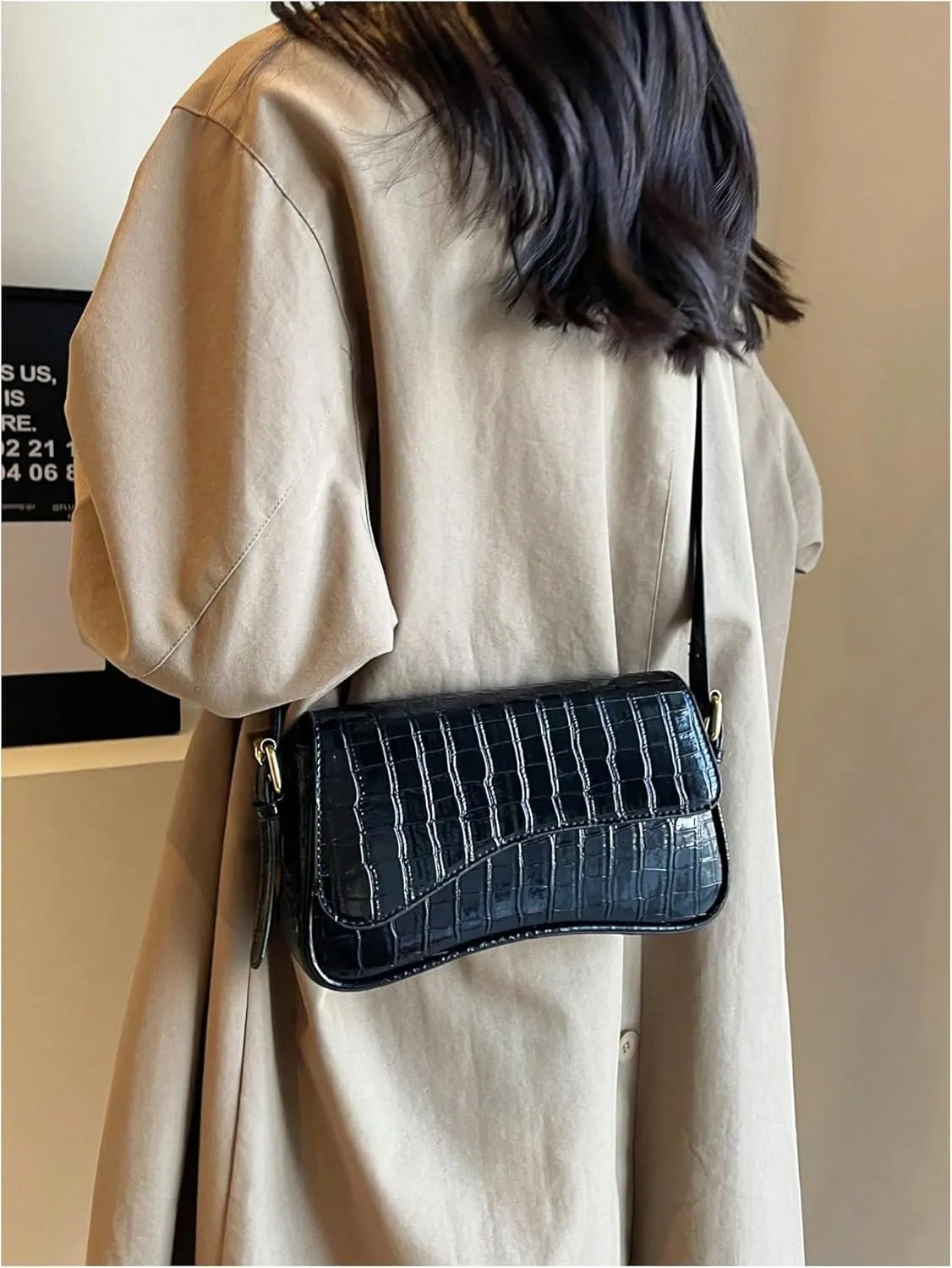 Verdusa Women's Leather Shoulder Bag Clutch Purses Trendy Hobo Crossbody Handbags Y2K Saddle Flap Underarm Purse