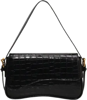 Verdusa Women's Leather Shoulder Bag Clutch Purses Trendy Hobo Crossbody Handbags Y2K Saddle Flap Underarm Purse