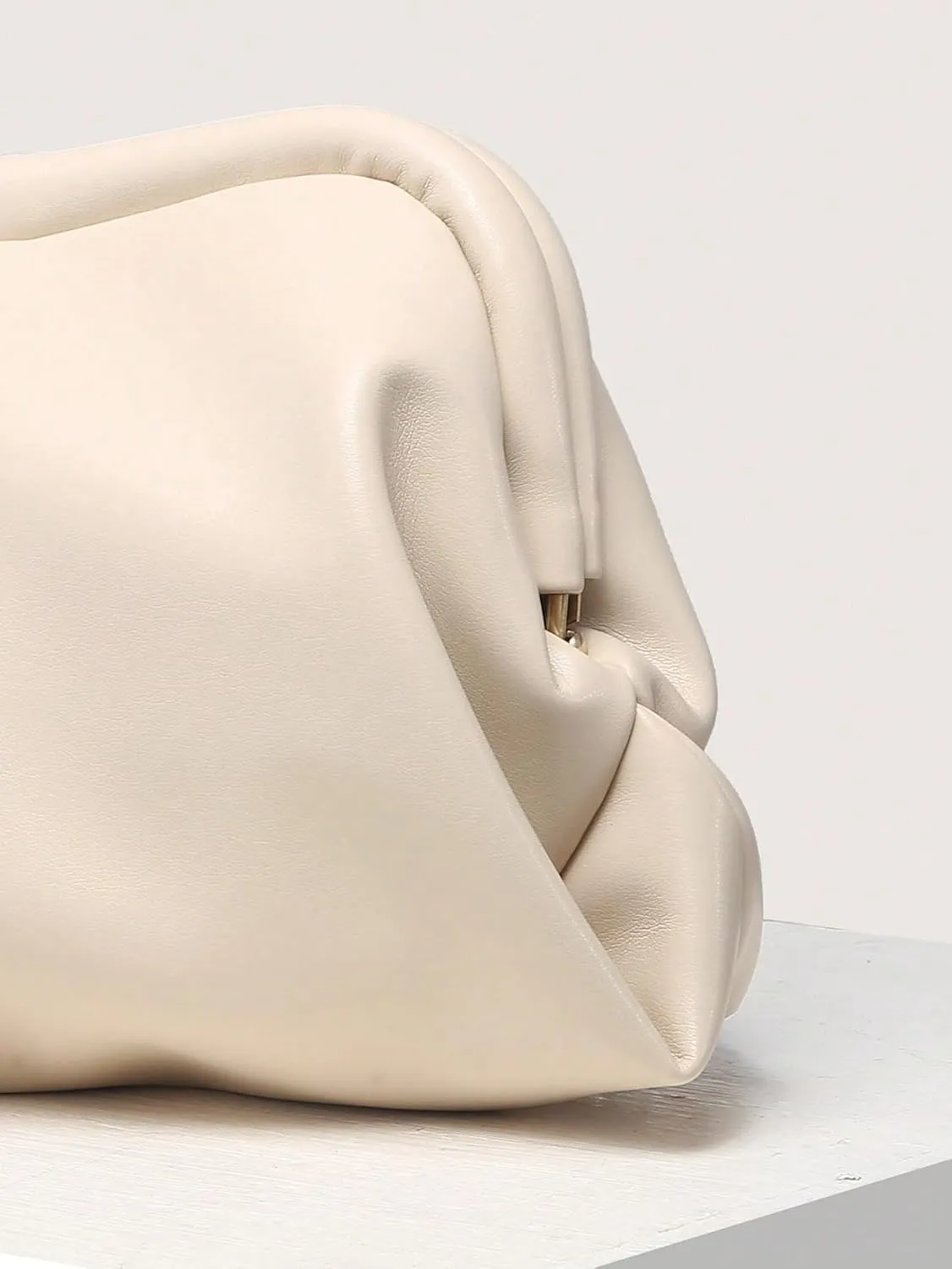 Verdusa Women's PU Leather Clutch Handbags Ruched Bag Purse