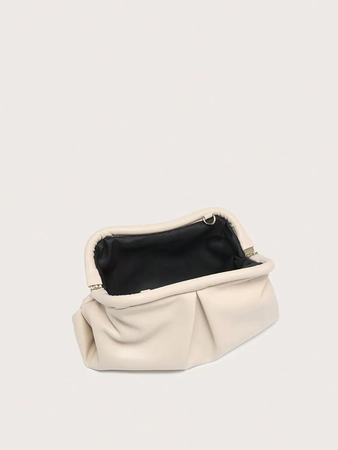 Verdusa Women's PU Leather Clutch Handbags Ruched Bag Purse