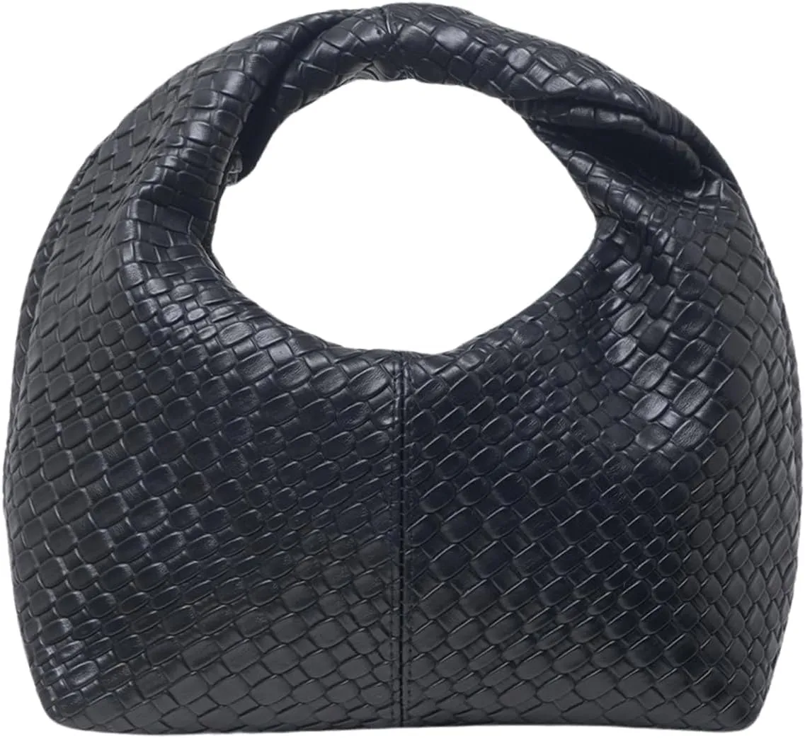 Verdusa Women's Ruched Hobo Mini Handbag Clutch Purse Dumpling Pouch Bag