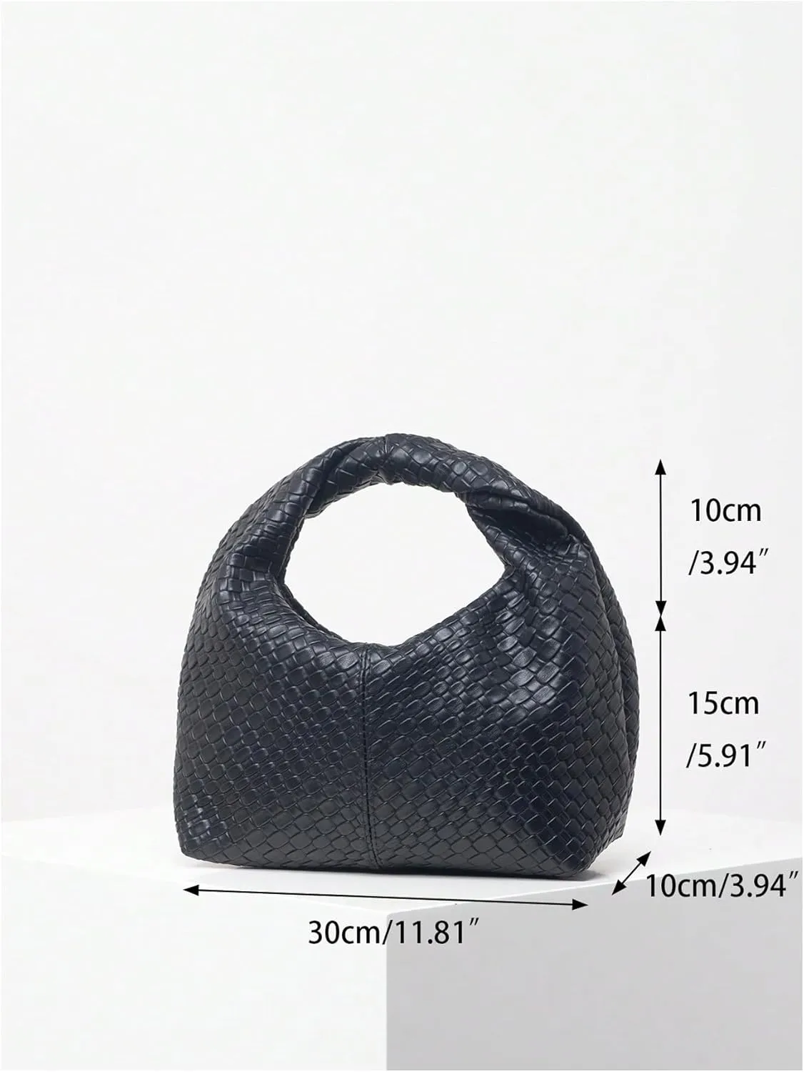Verdusa Women's Ruched Hobo Mini Handbag Clutch Purse Dumpling Pouch Bag
