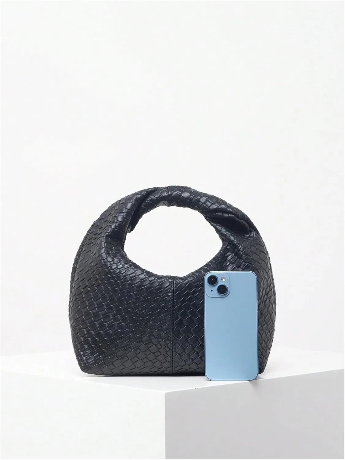Verdusa Women's Ruched Hobo Mini Handbag Clutch Purse Dumpling Pouch Bag