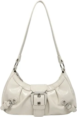 Verdusa Women's Y2k Purse Top Handle Shoulder Bag Buckle Punk Hobo Clutch Purses Bags