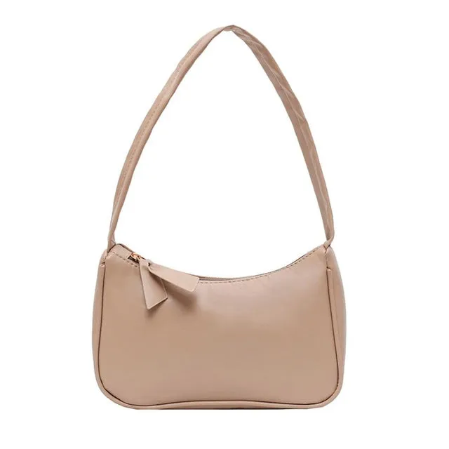 Vintage Retro Totes Bags For Women 2020 Fashion Handbag Soft Leather Female Small Subaxillary Bag Casual Retro Mini Shoulder Bag