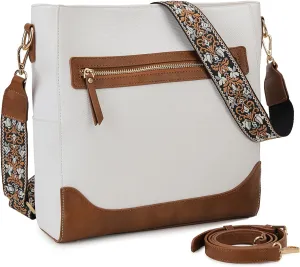 VX VONXURY Crossbody Bag for Women, Trendy Vegan Leather Shoulder Bag, Designer Bucket Bag with 2PCS Adjustable Straps