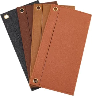 WADORN 4 Colors Felt Purse Insert Organizer, Handbag Insert Liner Rectangle Mini Envelope Crossbody Bag Shaper with Eyelets Clutch Conversion Insert Bag In Bag Pouch Insert Bag Divider, 4.8x9.8 Inch