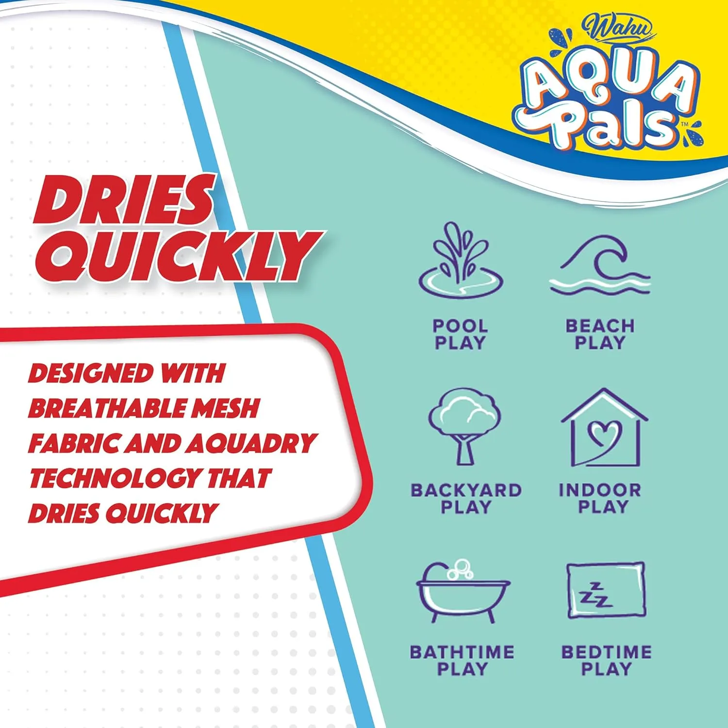 Wahu Aqua Pals Marvel Spider-Man Plush Water Toy for Kids Ages 2  with AquaDry™ Technology, Washable Plush Doll Toy for Pool and Bathtub, Medium, Red/Blue