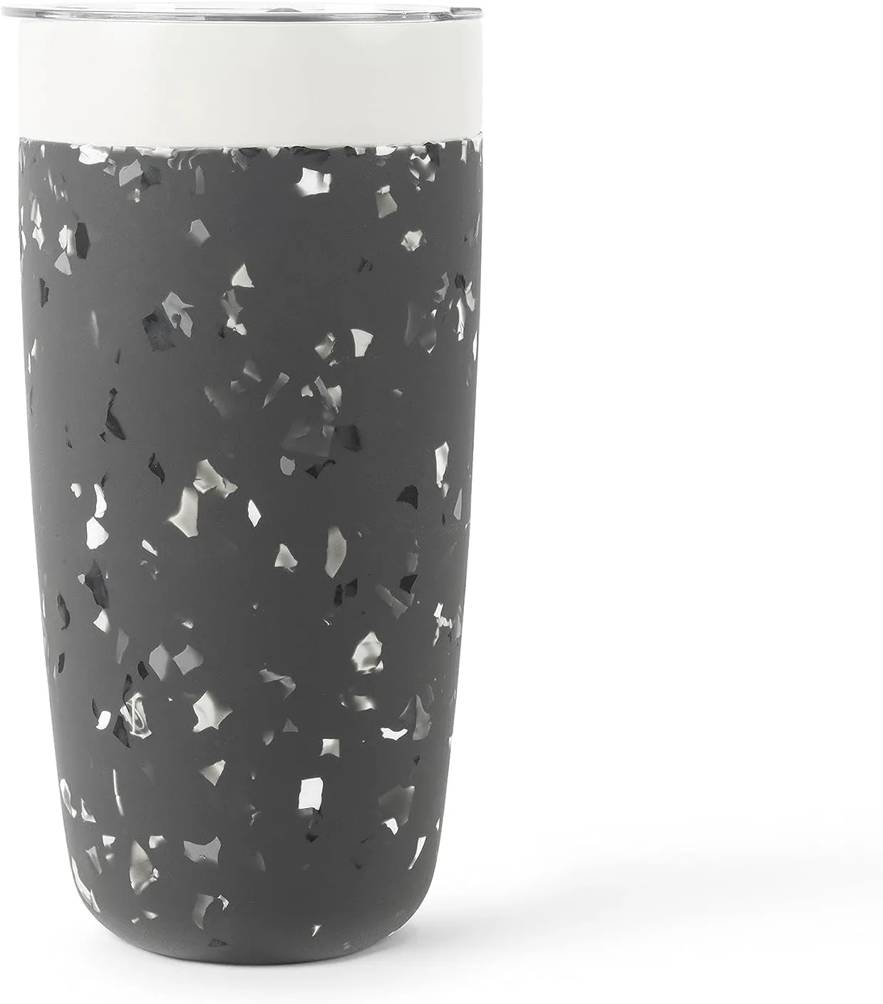 W&P Porter Insulated Tumbler 20 oz | No Metallic Aftertaste Ceramic Coated for Water, Coffee, & Tea | Wide Mouth Vacuum Insulated | Dishwasher Safe, Charcoal Terrazzo