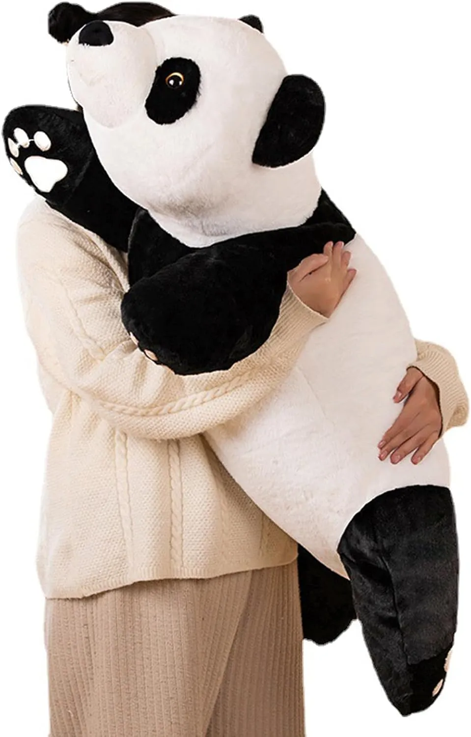 Weighted Stuffed Animals, 2.87lbs Giant Weighted Panda Plush Cute Big Panda Plush Animals Pillow Toy Gifts for Kids Adults, 39.3 inch