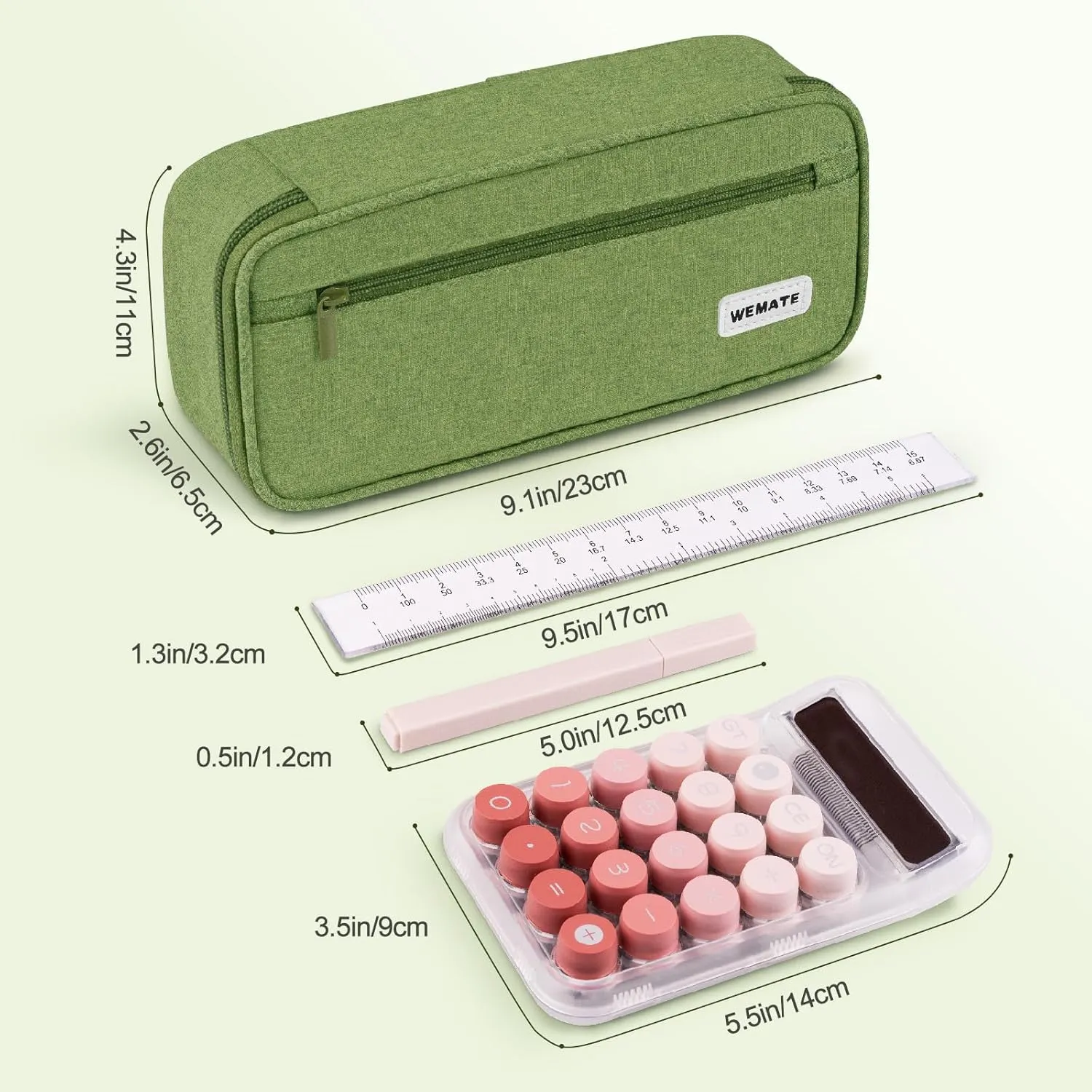 WEMATE Large Pencil Case, Big Capacity Pencil Pouch Stationery Pen Bag, Storage High Capacity Bag Pouch Holder Box Organizer, Marker Pen Case for Women & Men