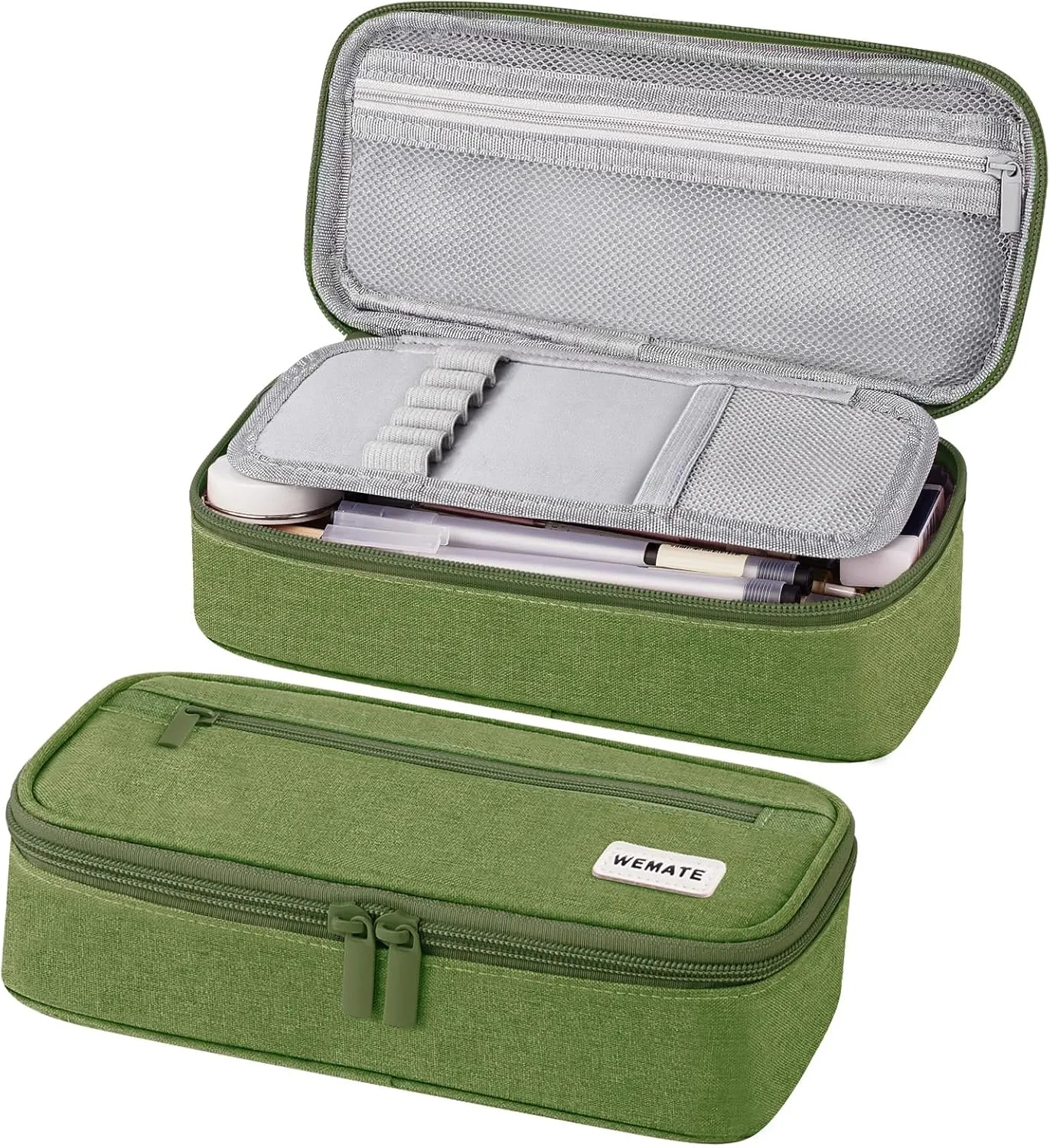 WEMATE Large Pencil Case, Big Capacity Pencil Pouch Stationery Pen Bag, Storage High Capacity Bag Pouch Holder Box Organizer, Marker Pen Case for Women & Men
