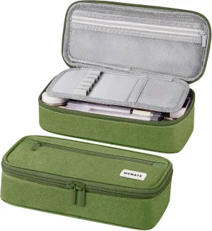 WEMATE Large Pencil Case, Big Capacity Pencil Pouch Stationery Pen Bag, Storage High Capacity Bag Pouch Holder Box Organizer, Marker Pen Case for Women & Men
