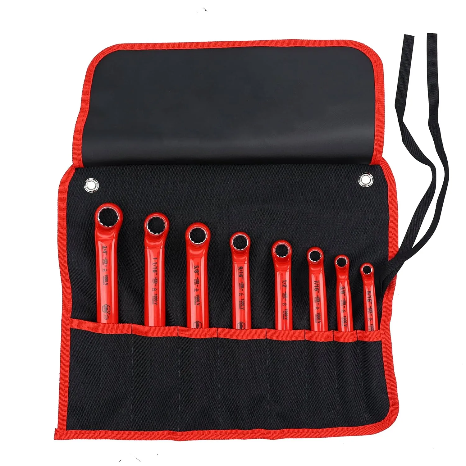 Wiha Tools Insul Box Wrench Set, 5/16" to 3/4", 8pcs., Multi, One Size (21096)