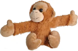 Wild Republic Huggers Orangutan Plush Toy, Slap Bracelet, Stuffed Animal, Kids Toys, 8", Tan
