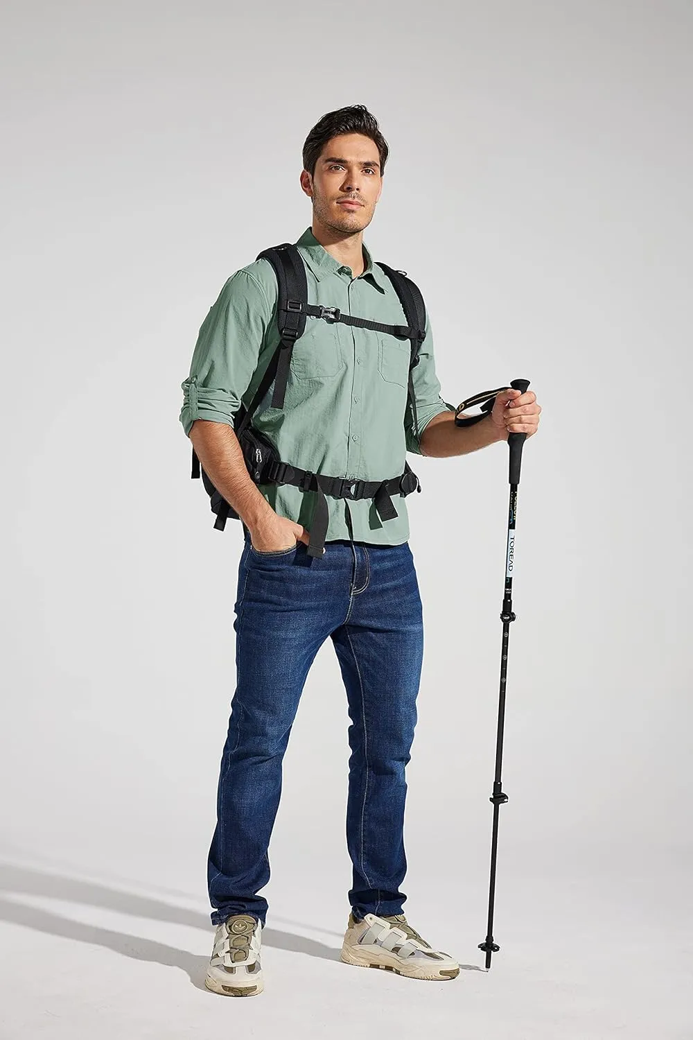Willit Men's Long Sleeve Fishing Shirts Sun Protection UPF 50  SPF Shirts Hiking Shirts Cooling Quick Dry
