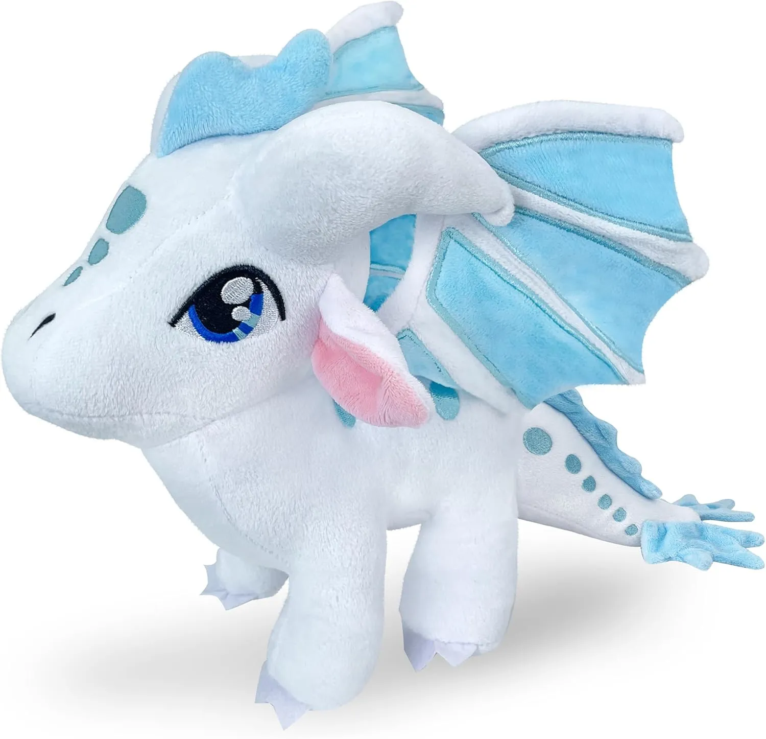Wings Dragon Plush Toys Stuffed Animal Plushies Cute Dragon Figure Merch Present for Kids Aged 3  (White)