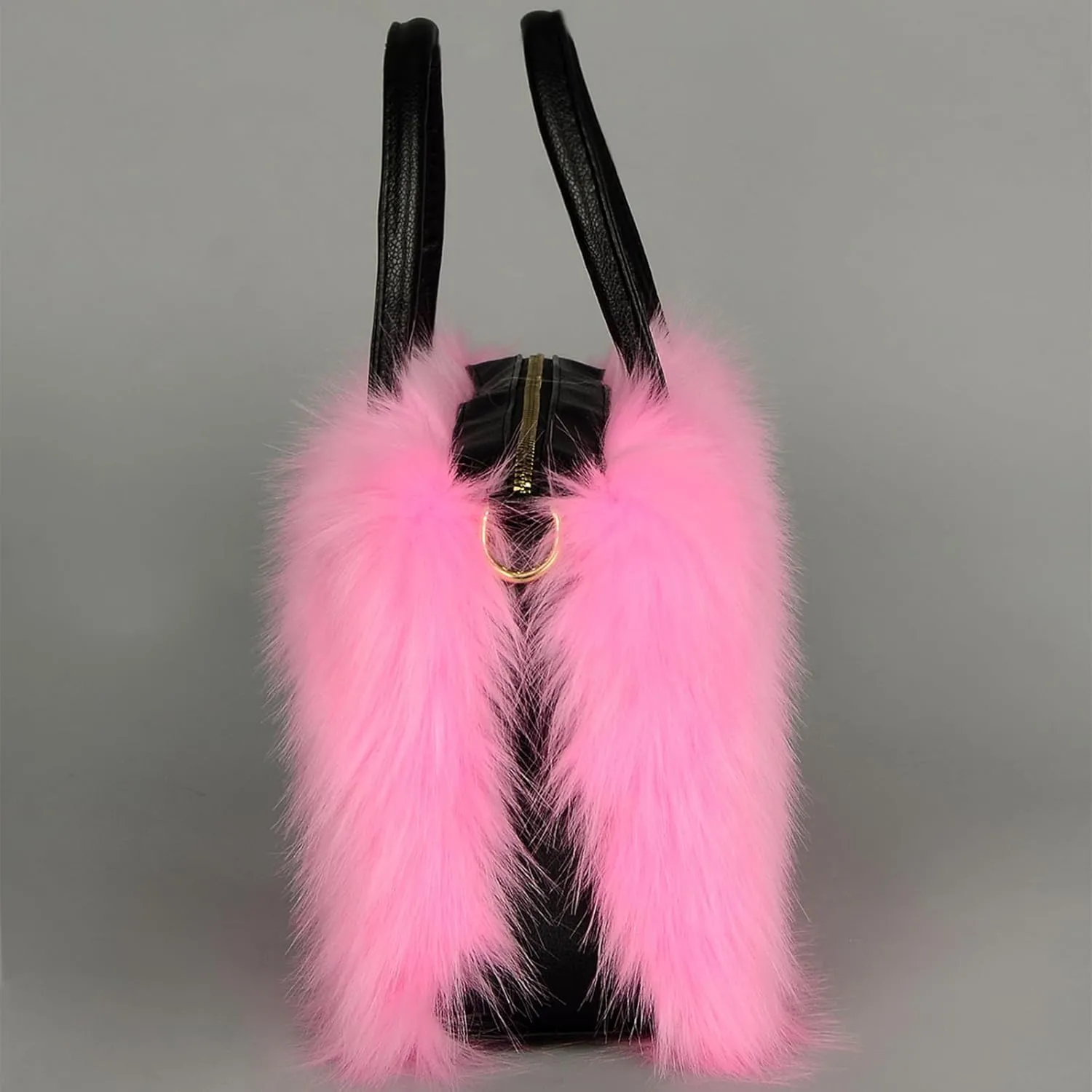 Winter Furry Handbag Soft Faux Fur Leather Bag Lightweight Travel Bag Cute Women's Shaggy Purse