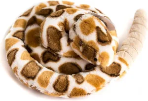 Wishpets Rattlesnake Plush Toy, Curling Rattlesnake Stuffed Animal with Rattle, 67"