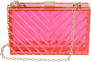 WJCD Clear Purses For Women Acrylic Clear Clutch Bag Stadium Approved
