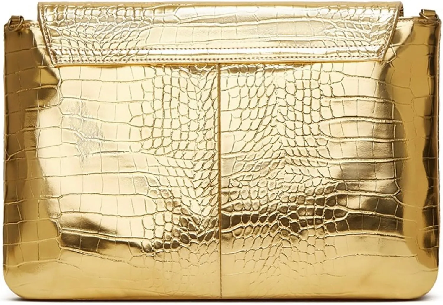 Women Classic Crocodile Pattern Faux Leather Clutch Purse Oversized Female Shoulder Bag Messenger Handbag