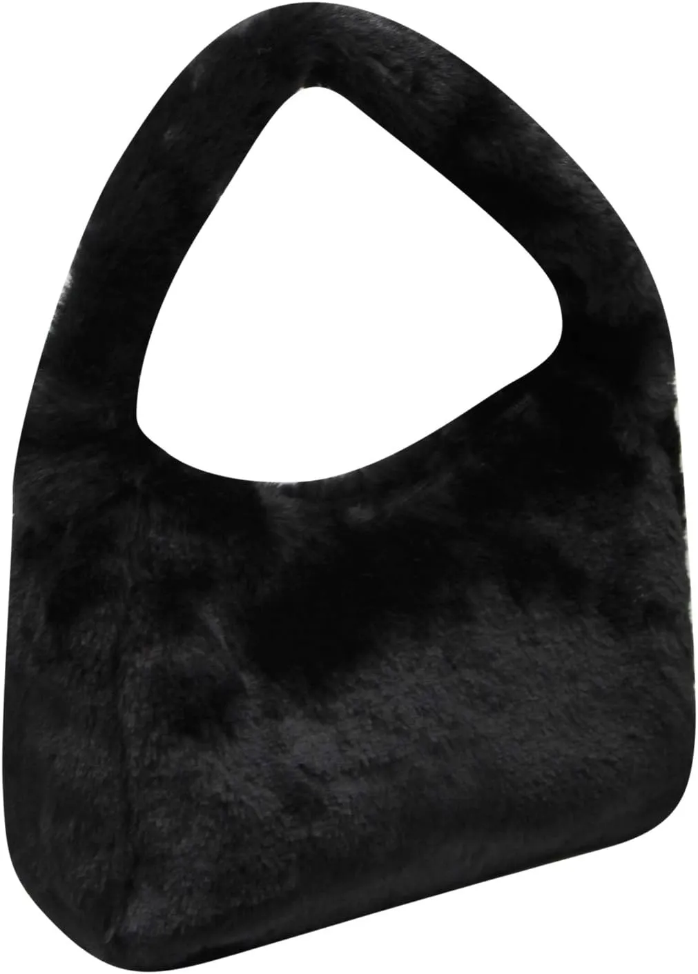 Women Girls Fashion Leopard Cow Print Fluffy Tote Handbag Soft Plush Faux Fur Underarm Shoulder Wallet Purse