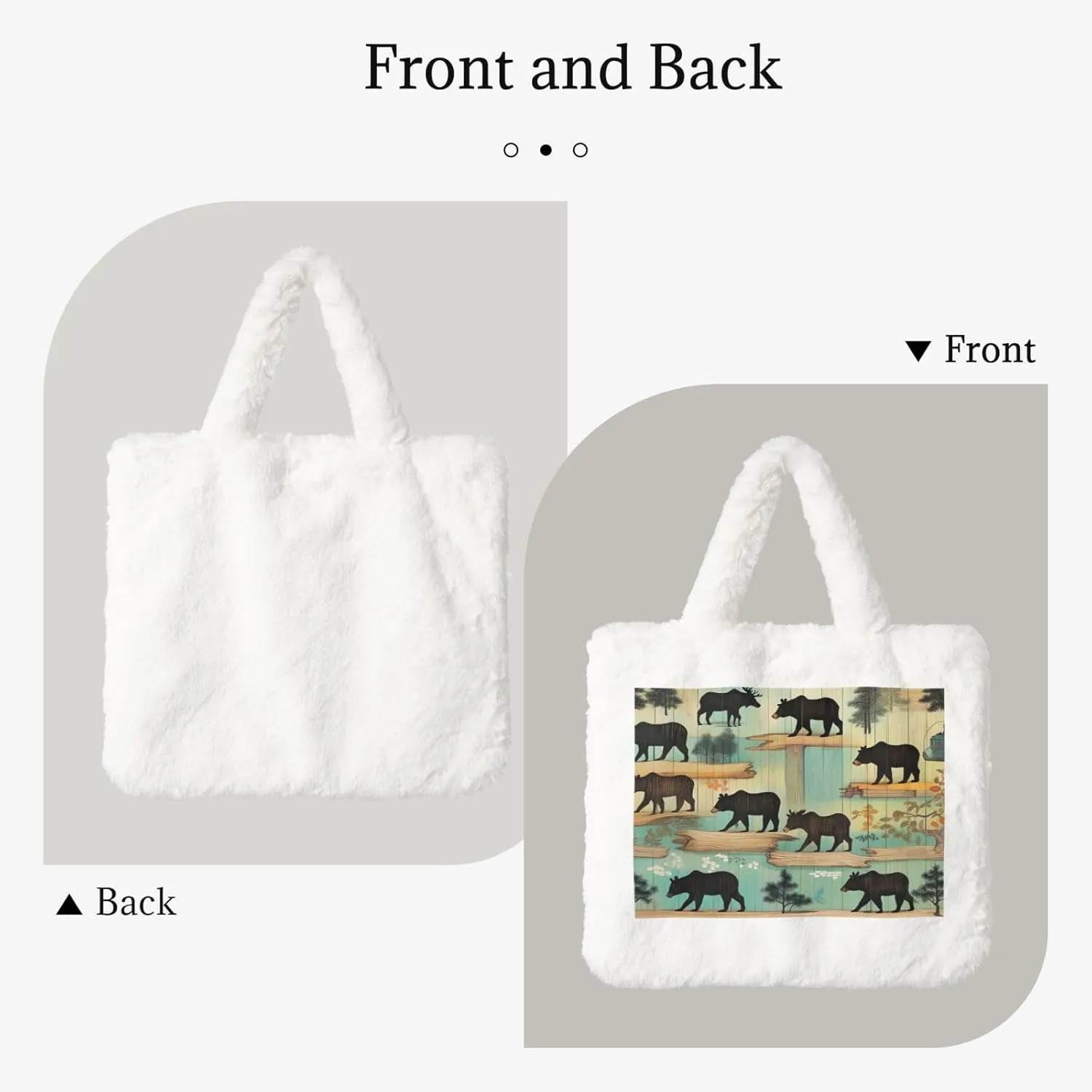 Women Shoulder Clutch Purse Bag Fluffy Fuzzy Faux Fur Cute Tote Handbag
