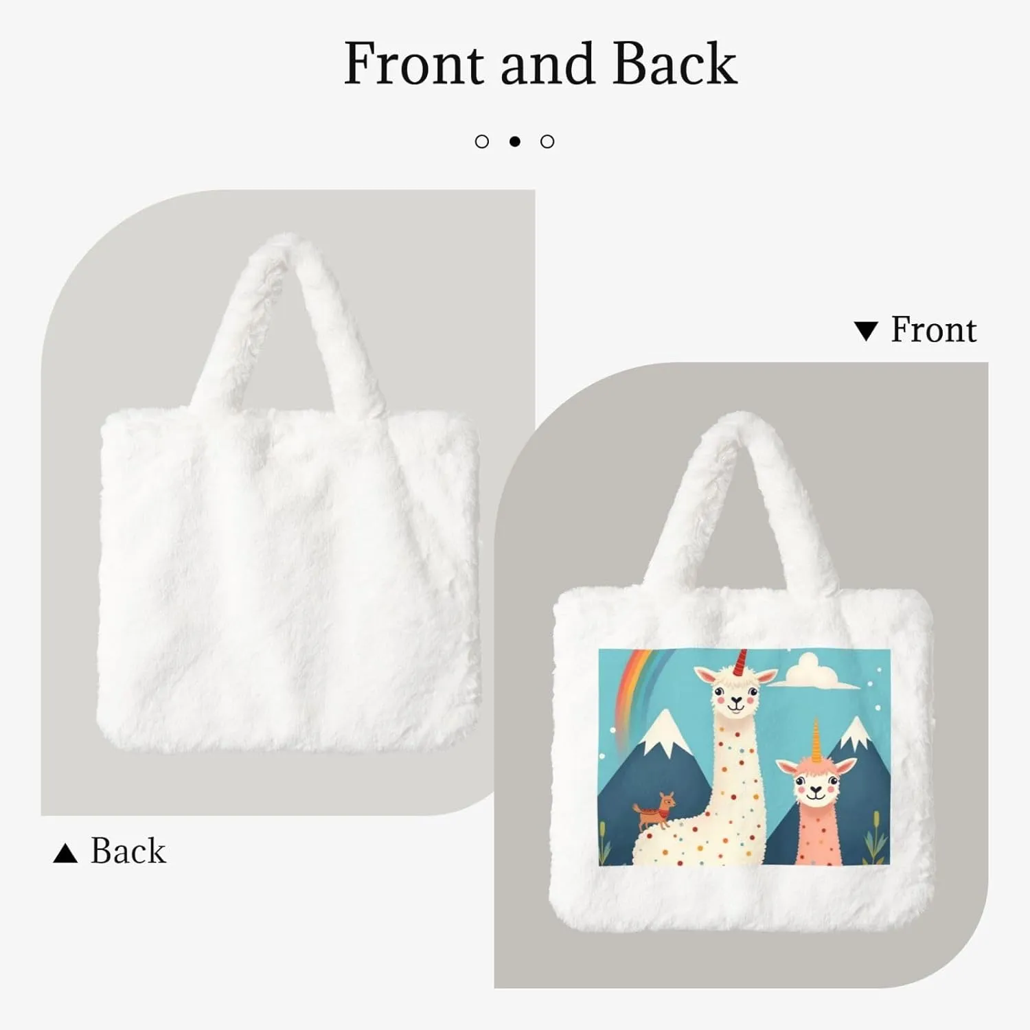Women Shoulder Clutch Purse Bag Fluffy Fuzzy Faux Fur Cute Tote Handbag