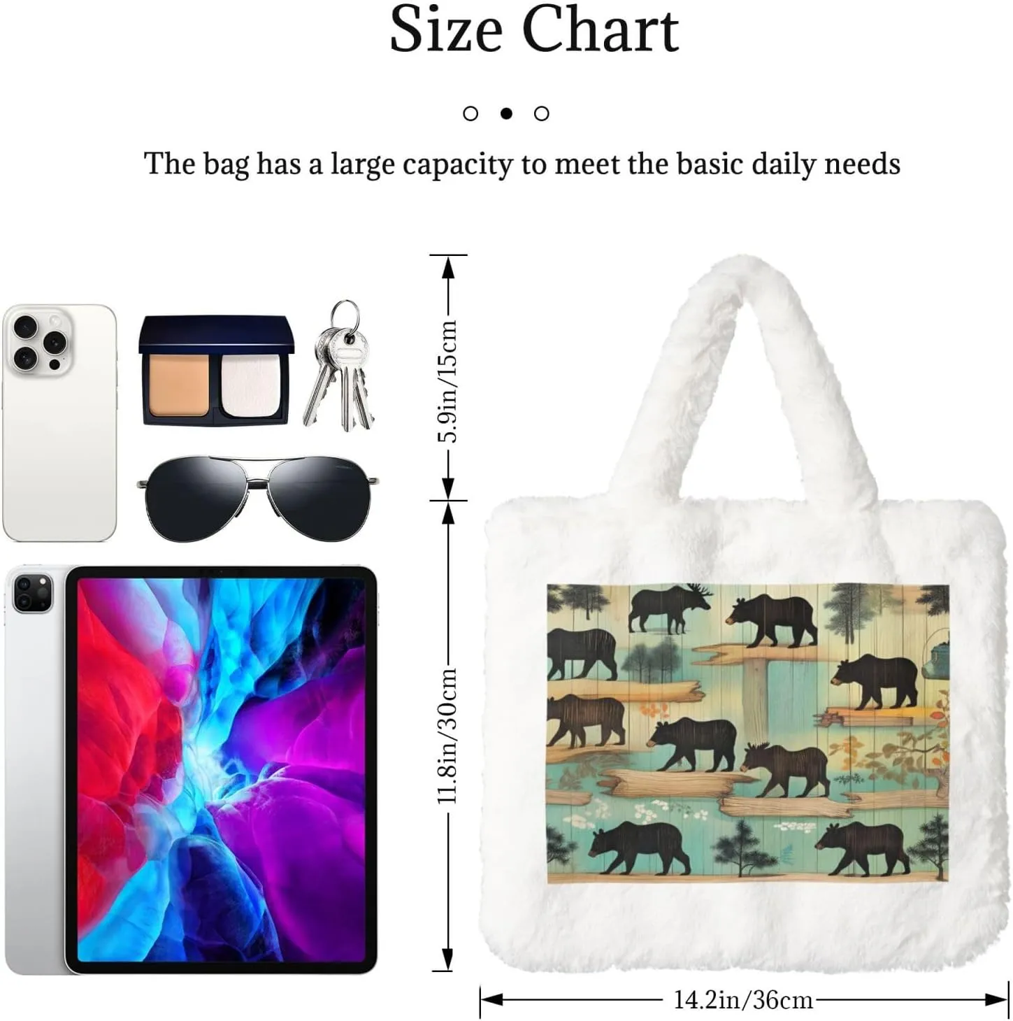 Women Shoulder Clutch Purse Bag Fluffy Fuzzy Faux Fur Cute Tote Handbag
