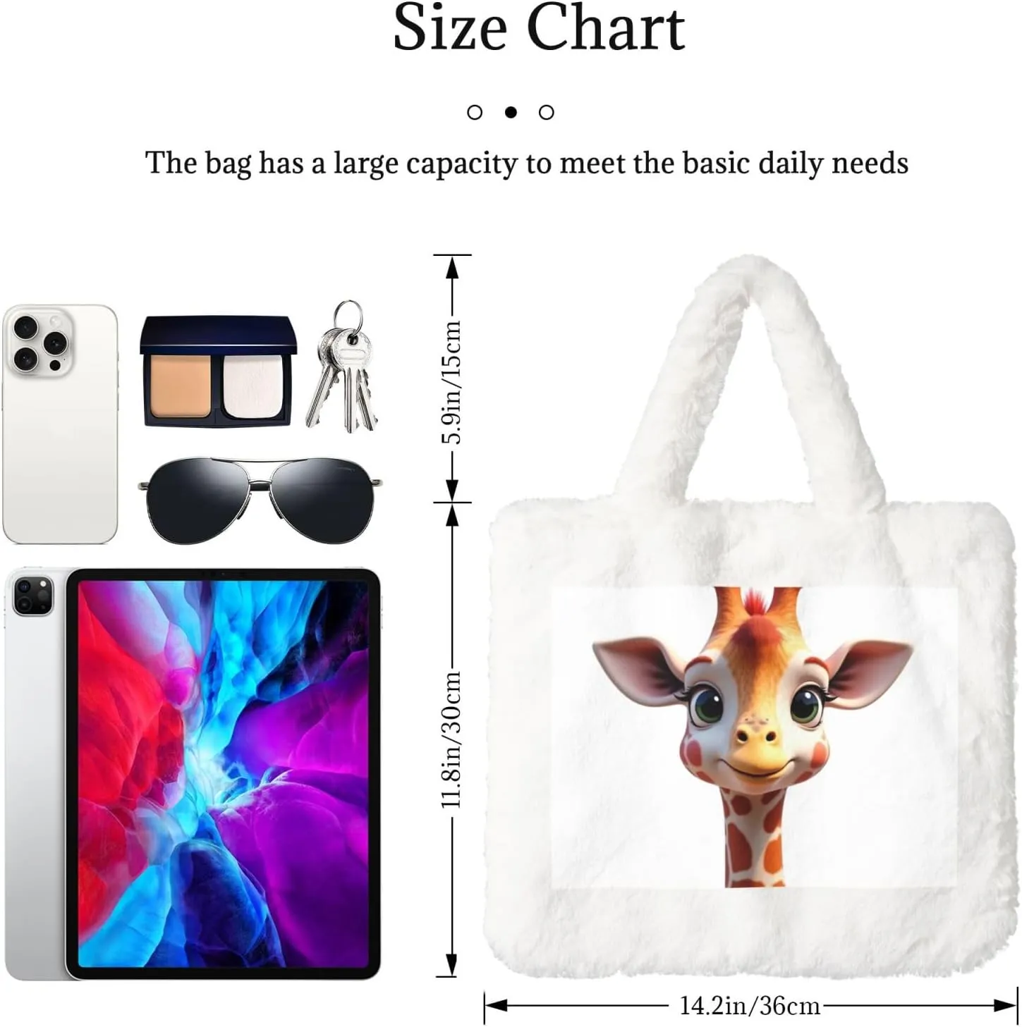 Women Tote Bag Fluffy Faux Fur Handbags Large Capacity Shopping Shoulder Bag Furry Clutch Handbag