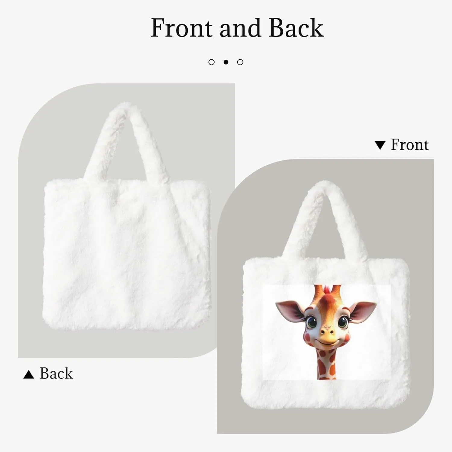 Women Tote Bag Fluffy Faux Fur Handbags Large Capacity Shopping Shoulder Bag Furry Clutch Handbag
