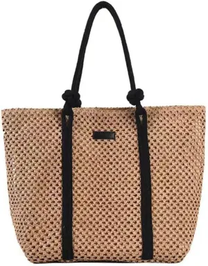 Women Tote Bags Straw Woven Shoulder Tote Large Rattan Handmade Shoulder Handbags for Women Beach Top-handle Handbag