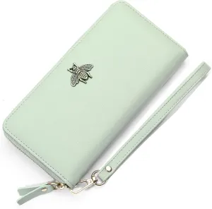 Women Wallet RFID Blocking Ladies Clutch Purses Long Wristlet Wallets for Women