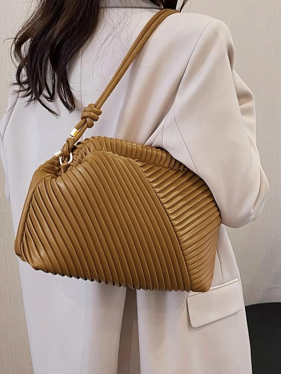 Women's Clutch Purses Small Nude PU Leather Evening Clutch Bag 2024