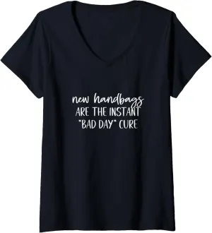 Womens New Handbags Are The Instant Bad Day Cure, Purse Shopping V-Neck T-Shirt