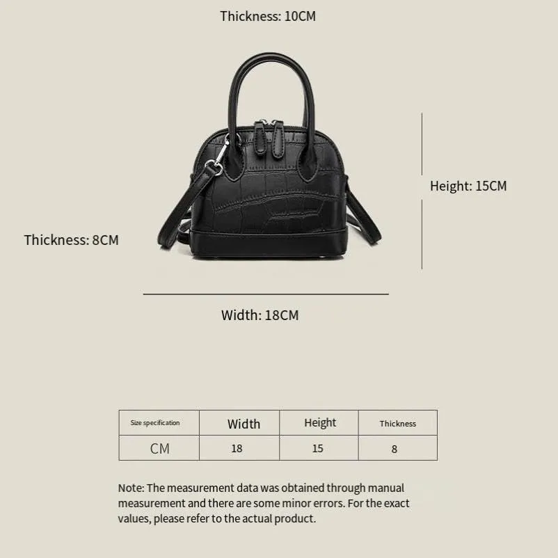 Women's Shell Handbags Commuter Shoulder Bags Adjustable Crossbody Bag Zipper Purses
