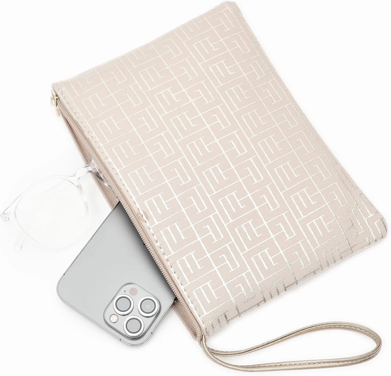 Women's Small Clutch Bag with Wrist Strap Evening Formal Party Wedding Guest Cocktail Prom Clutch Handbag