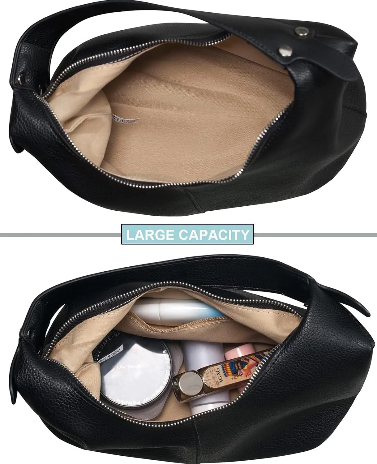 Women's Vintage-Style Hobo Bag Ethical Vegan Leather Tote with Shoulder & Clutch Wear Options