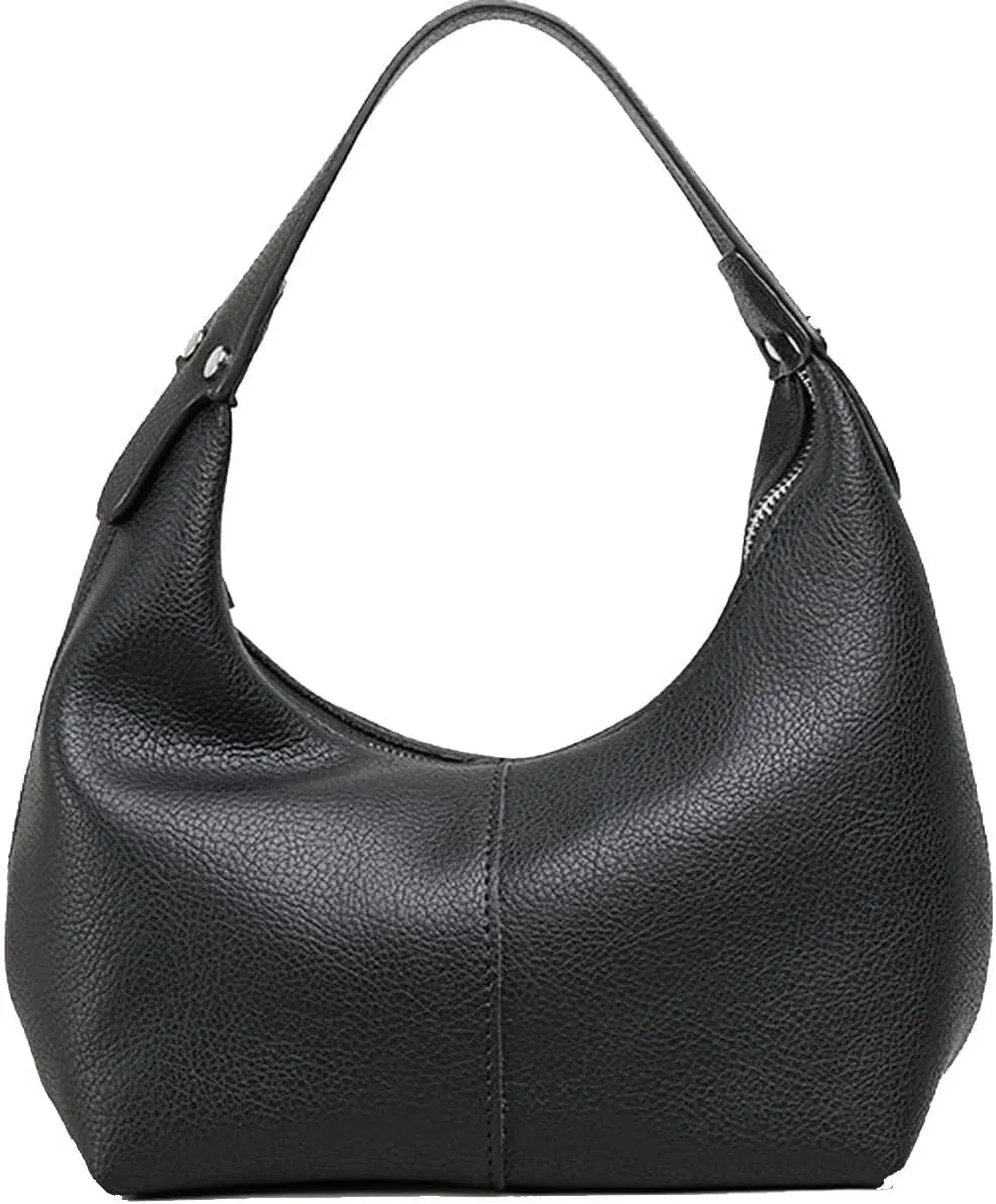 Women's Vintage-Style Hobo Bag Ethical Vegan Leather Tote with Shoulder & Clutch Wear Options