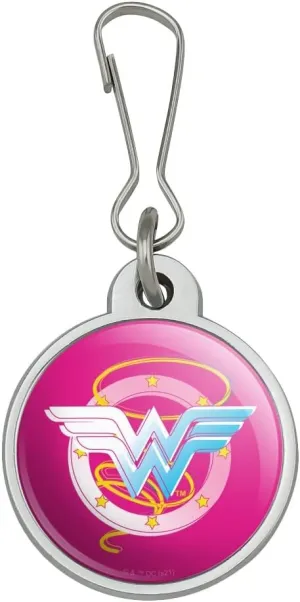 Wonder Woman 80th Pastel Logo Jacket Handbag Purse Luggage Backpack Zipper Pull Charm