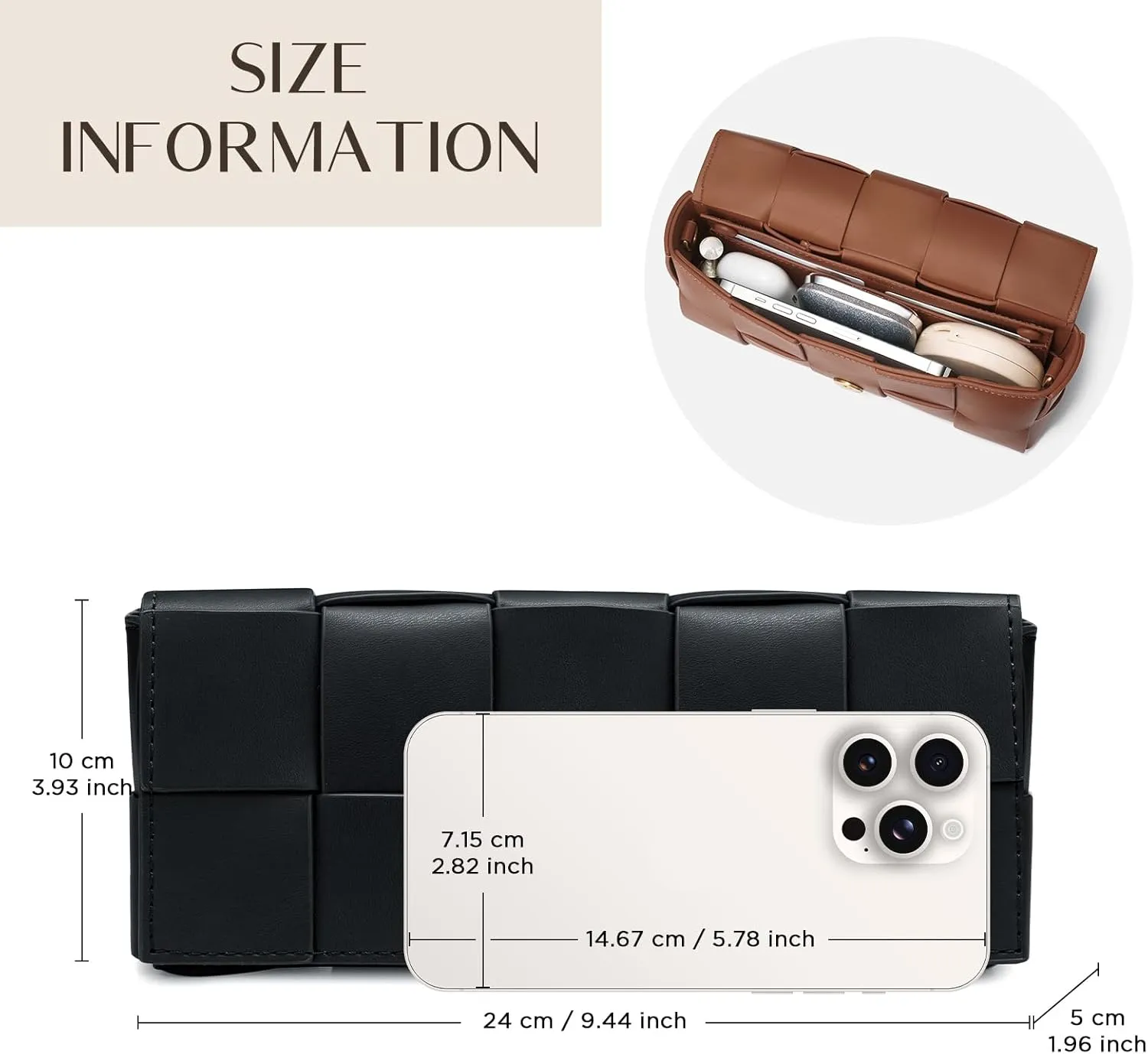 Woven Clutch Purses for Women - Sleek Shoulder Handbag for Evening, Formal Events, Wedding, Party, Special Occasions