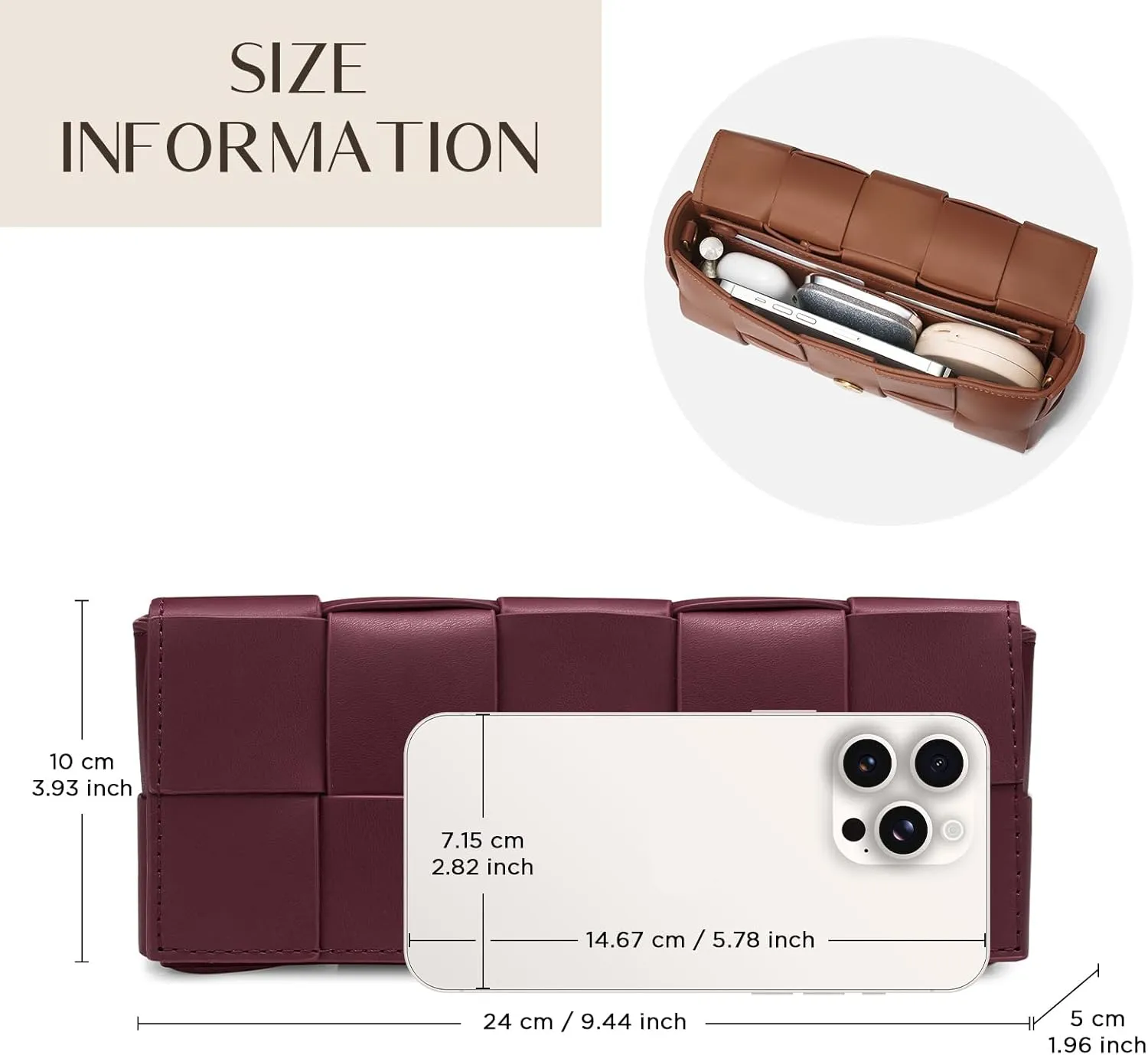 Woven Clutch Purses for Women - Sleek Shoulder Handbag for Evening, Formal Events, Wedding, Party, Special Occasions